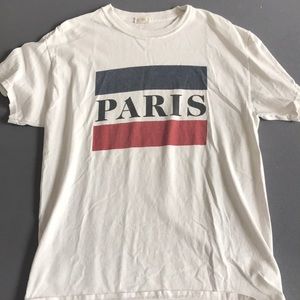 White Paris graphic tee